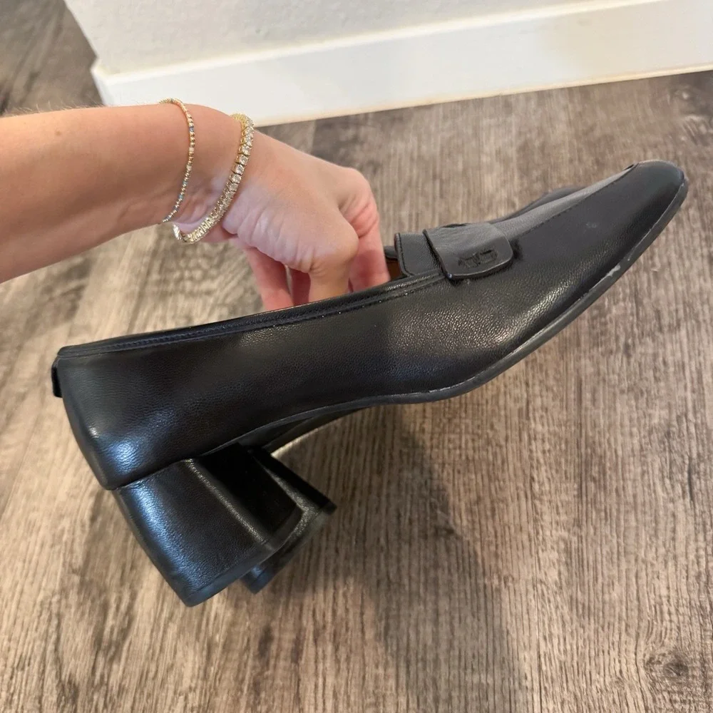 Kate Spade Loafers‎ Women's 8.5 M Loafer Heels Black Leather